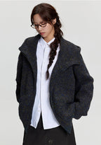 RAPPEYE Mohair Double Zipped Hooded Sweater