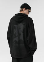 BJHG Embroidered Thorns Suede Hoodie