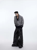 CulturE Contrast Textured V-Neck Sweater