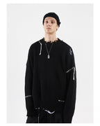 PCLP "Lost Inside" Distressed Knit Sweater