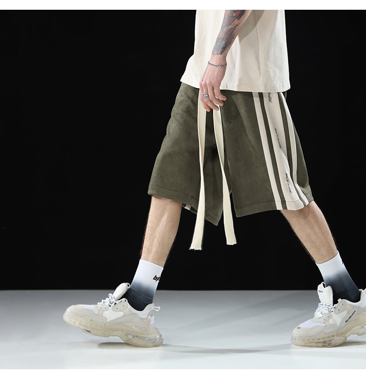 BJHG Velour Wideleg Lounge Shorts