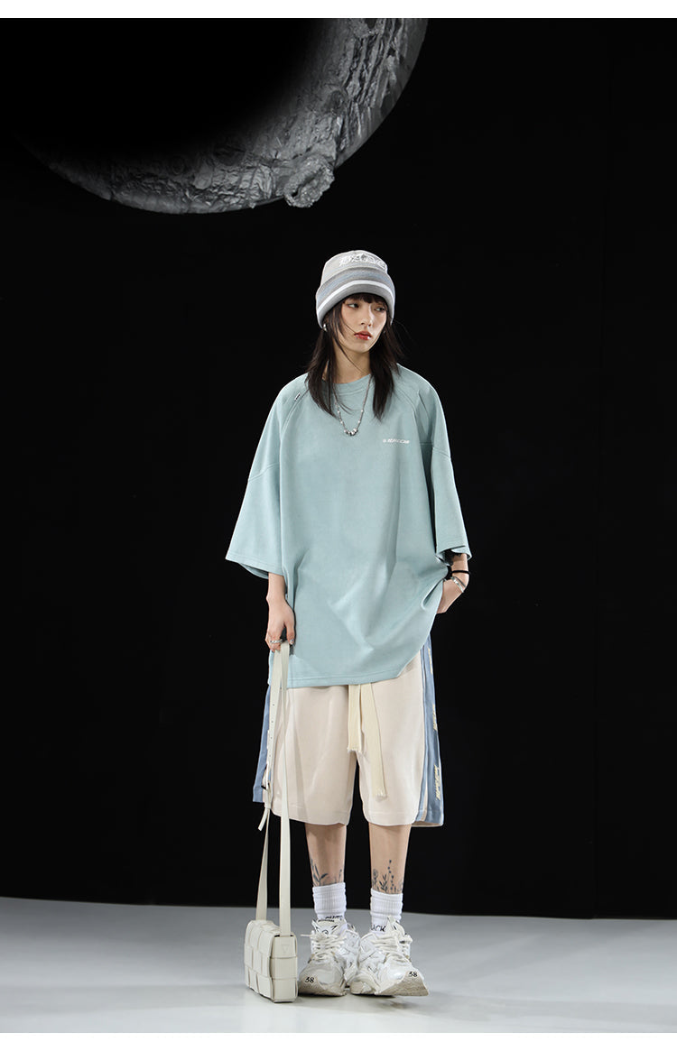 BJHG Velour Wideleg Lounge Shorts