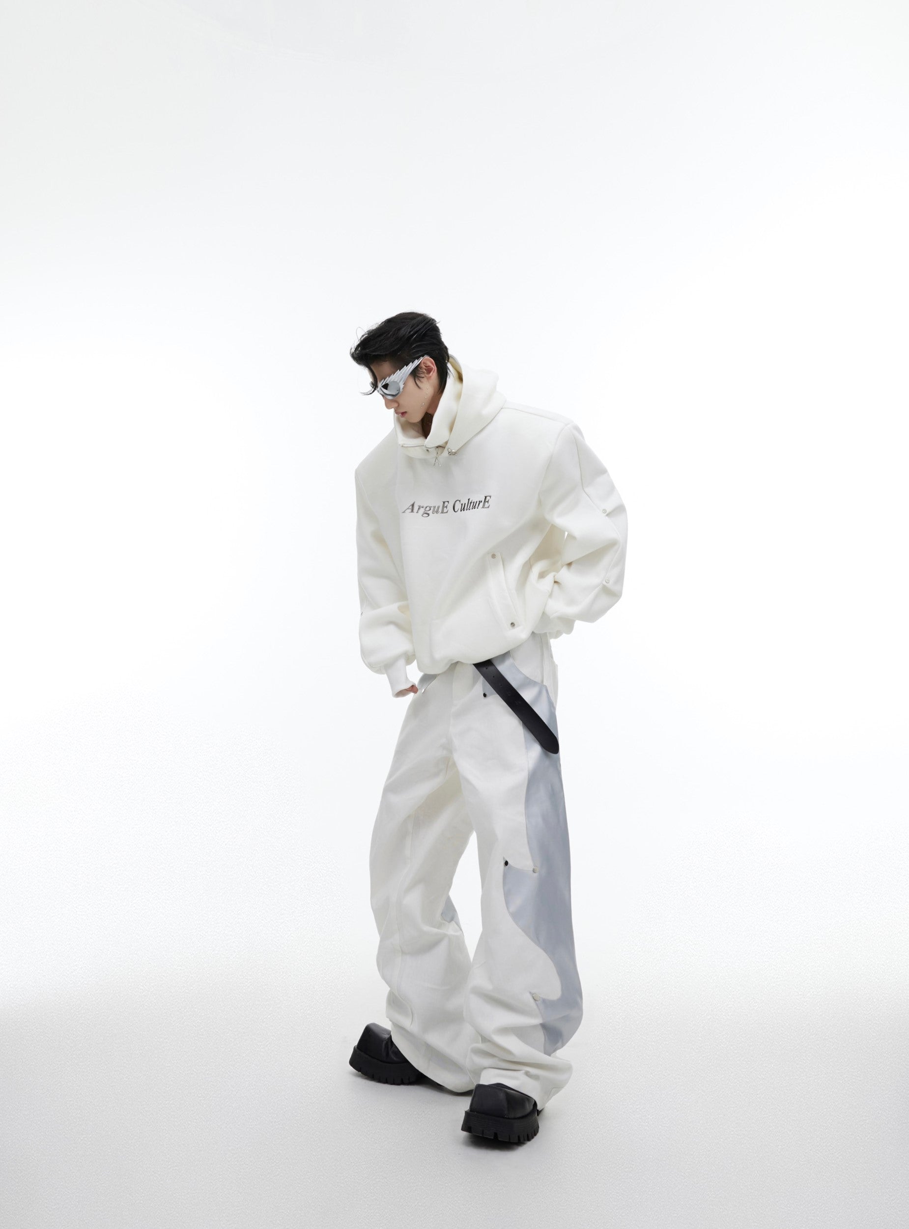 CulturE Silver-Studded Logo Hoodie