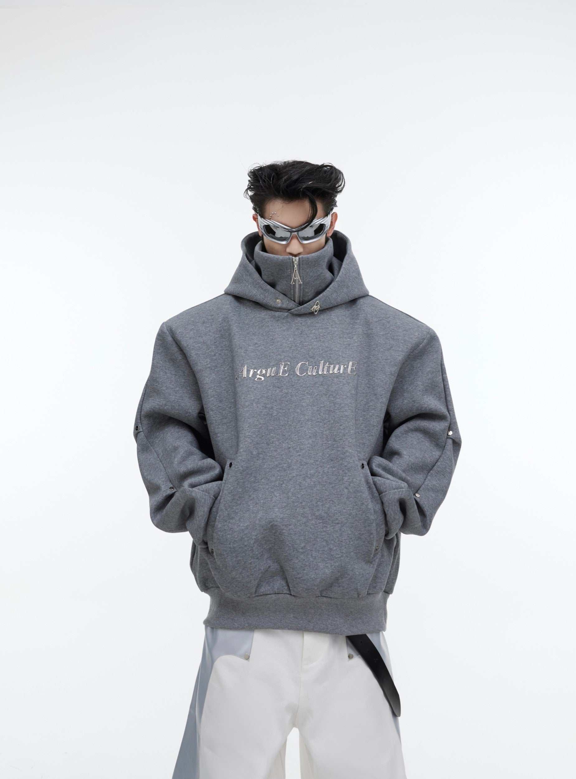 CulturE Silver-Studded Logo Hoodie