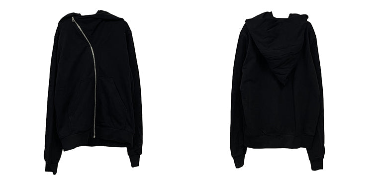 HJK Exclusive Asymmetrical Zip Hooded Jacket