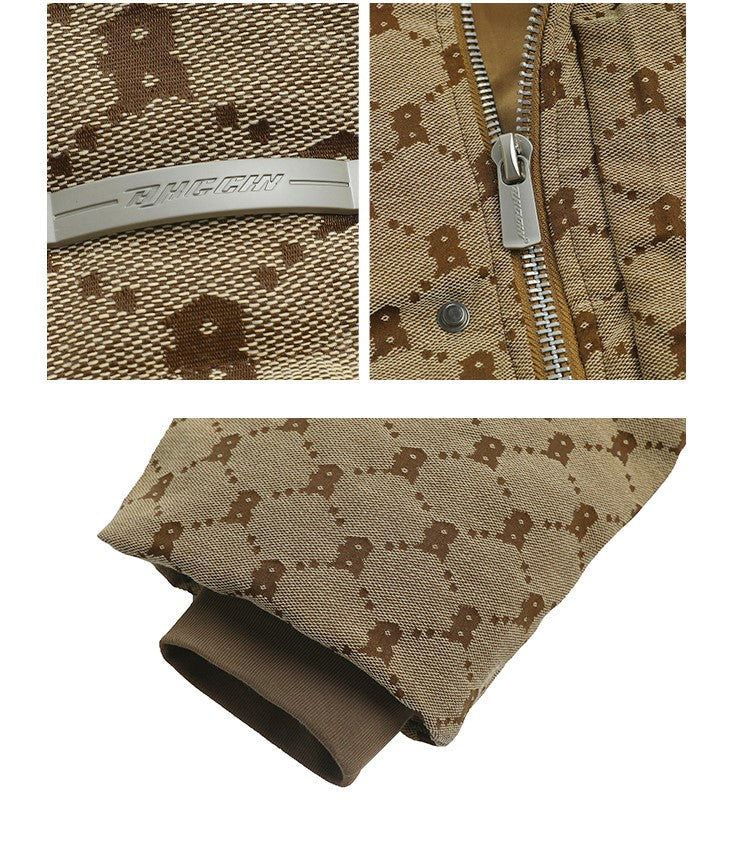 BJHG Monogram Print Puffer Jacket