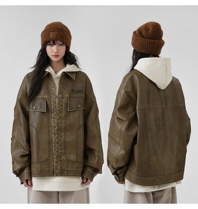 BJHG Vintage Motorcycle Jacket