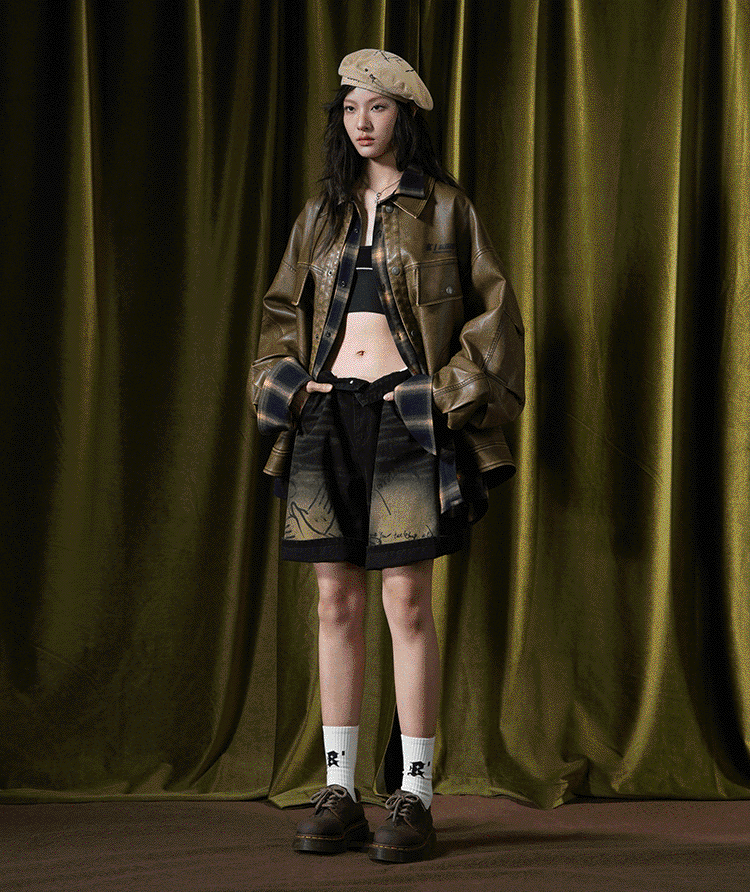 BJHG Vintage Motorcycle Jacket