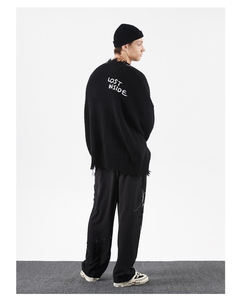PCLP "Lost Inside" Distressed Knit Sweater