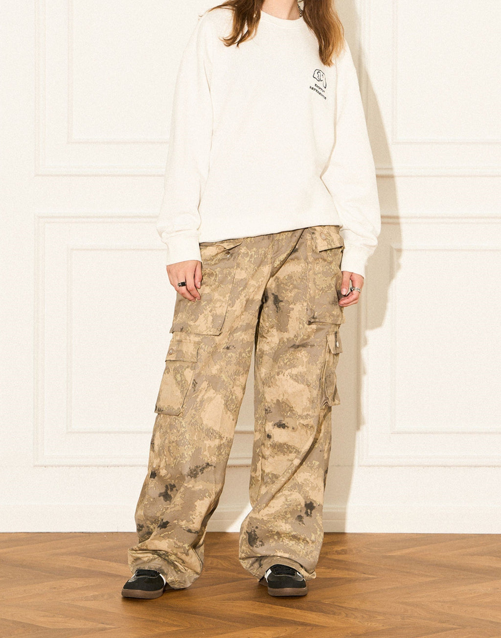 EMPTY REFERENCE Camoflauge Multipocket Cargo Pants