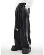 MRNEARLY Wide Leg Track Pants