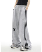 MRNEARLY Wide Leg Track Pants