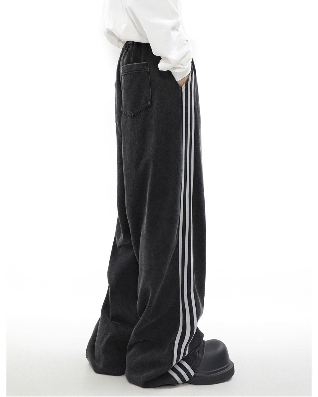 MRNEARLY Wide Leg Track Pants