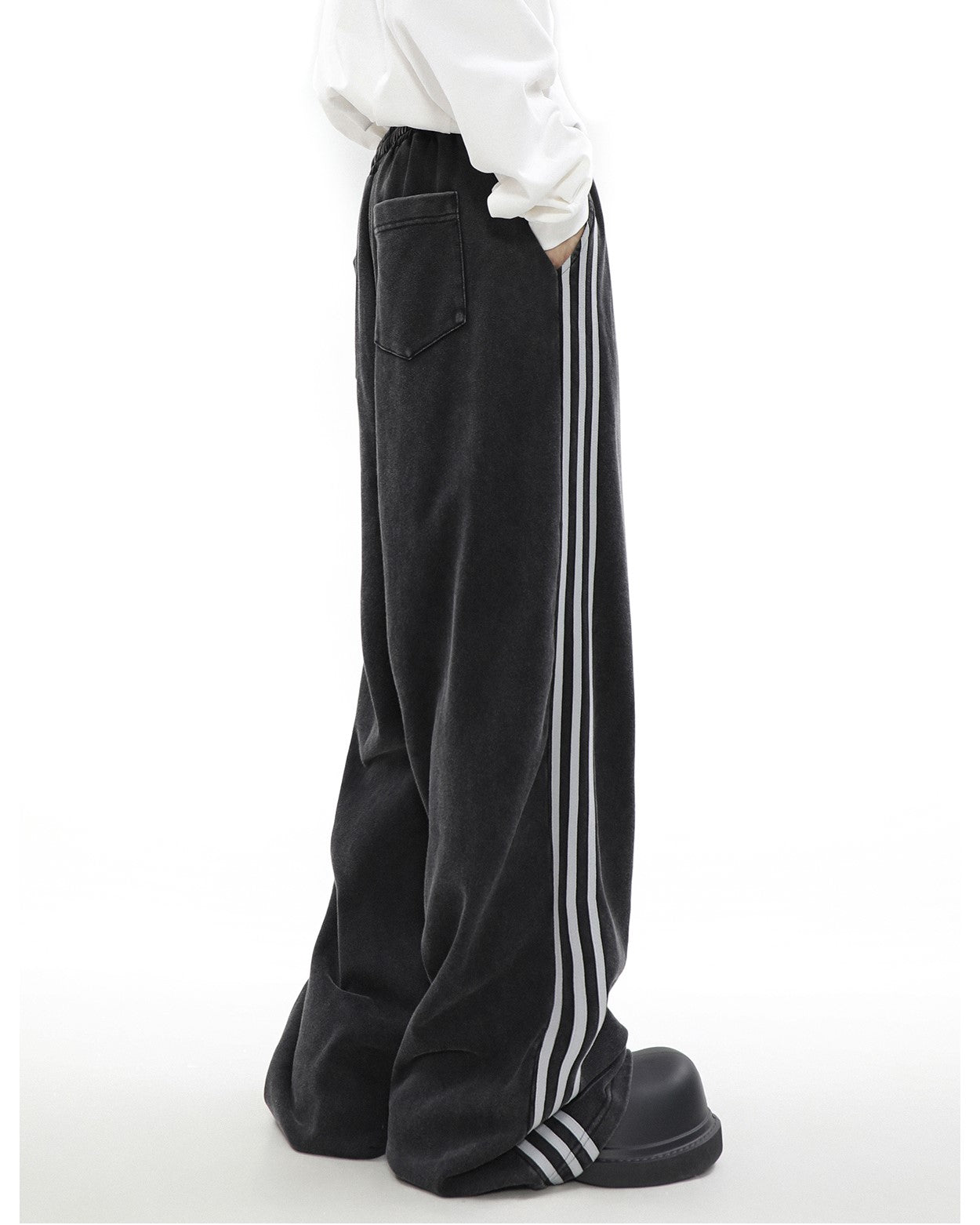 MRNEARLY Wide Leg Track Pants