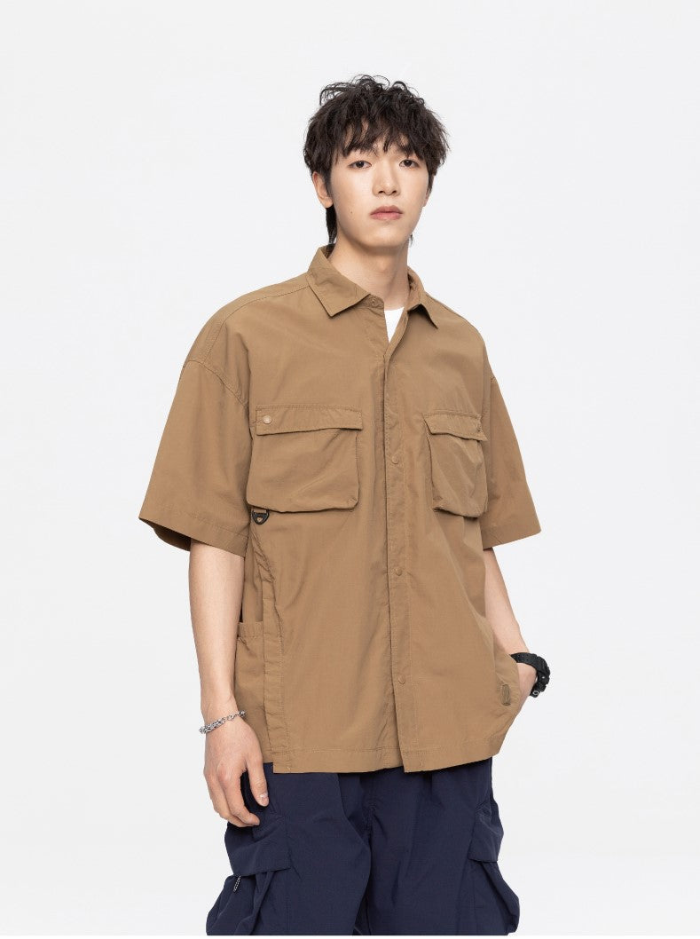 GTRG Paneled Button-Up Shirt