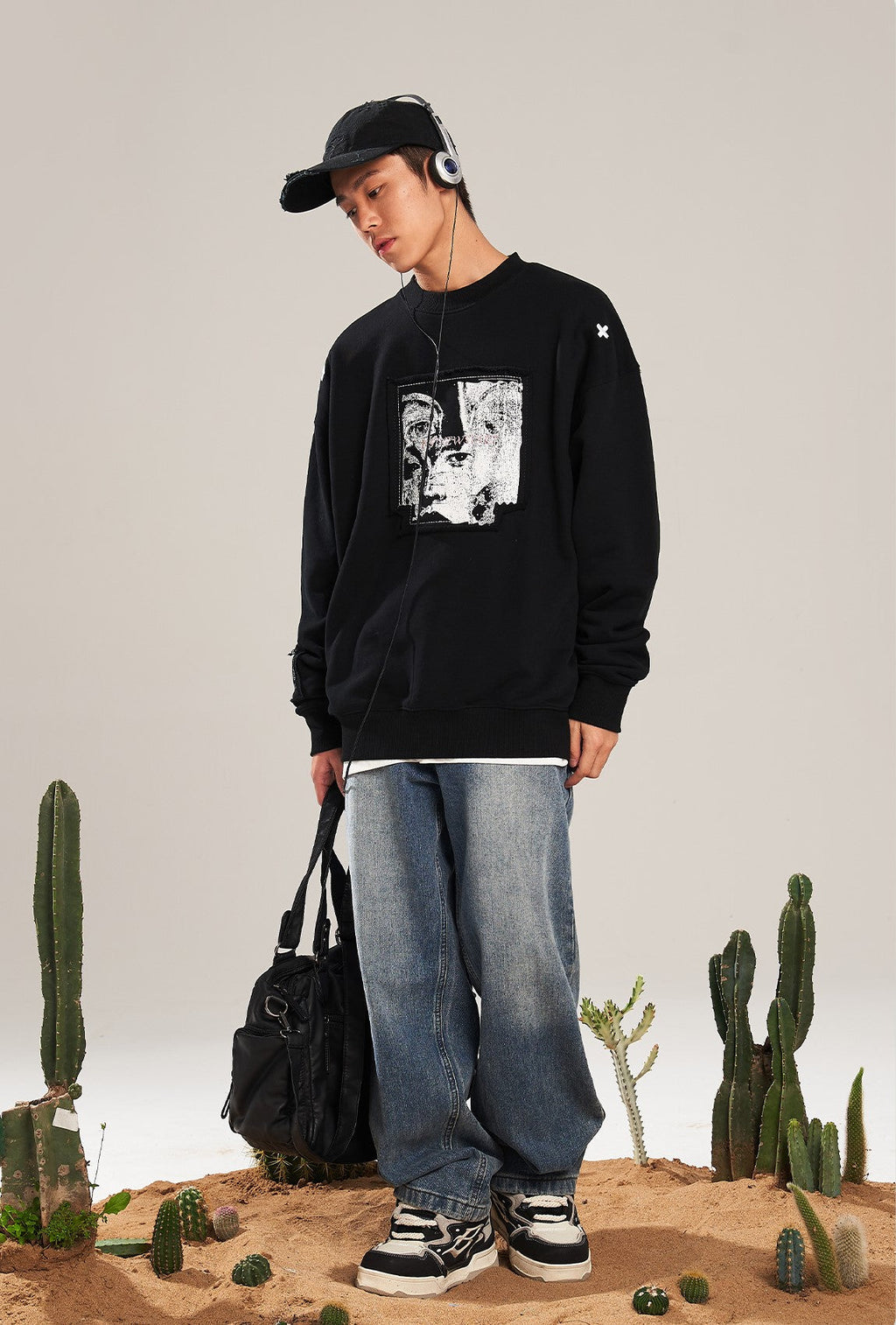 NSTNEW START "Visions" Collage Sweater
