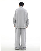 MRNEARLY Wide Leg Track Pants