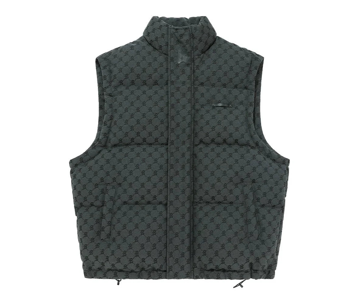BJHG Monogram Print Puffer Vest
