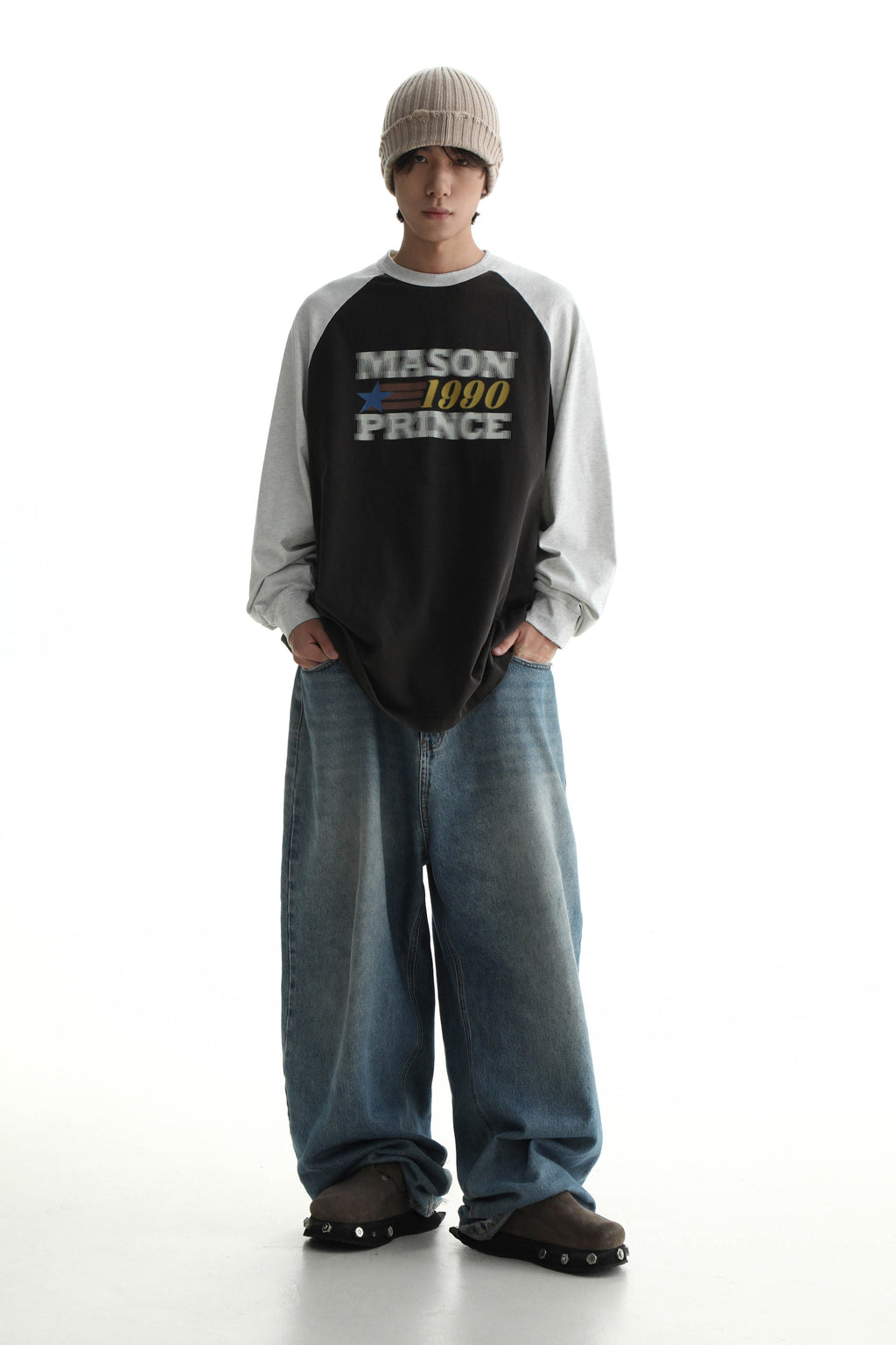MASONPRINCE "1990" Contrast Long Sleeve