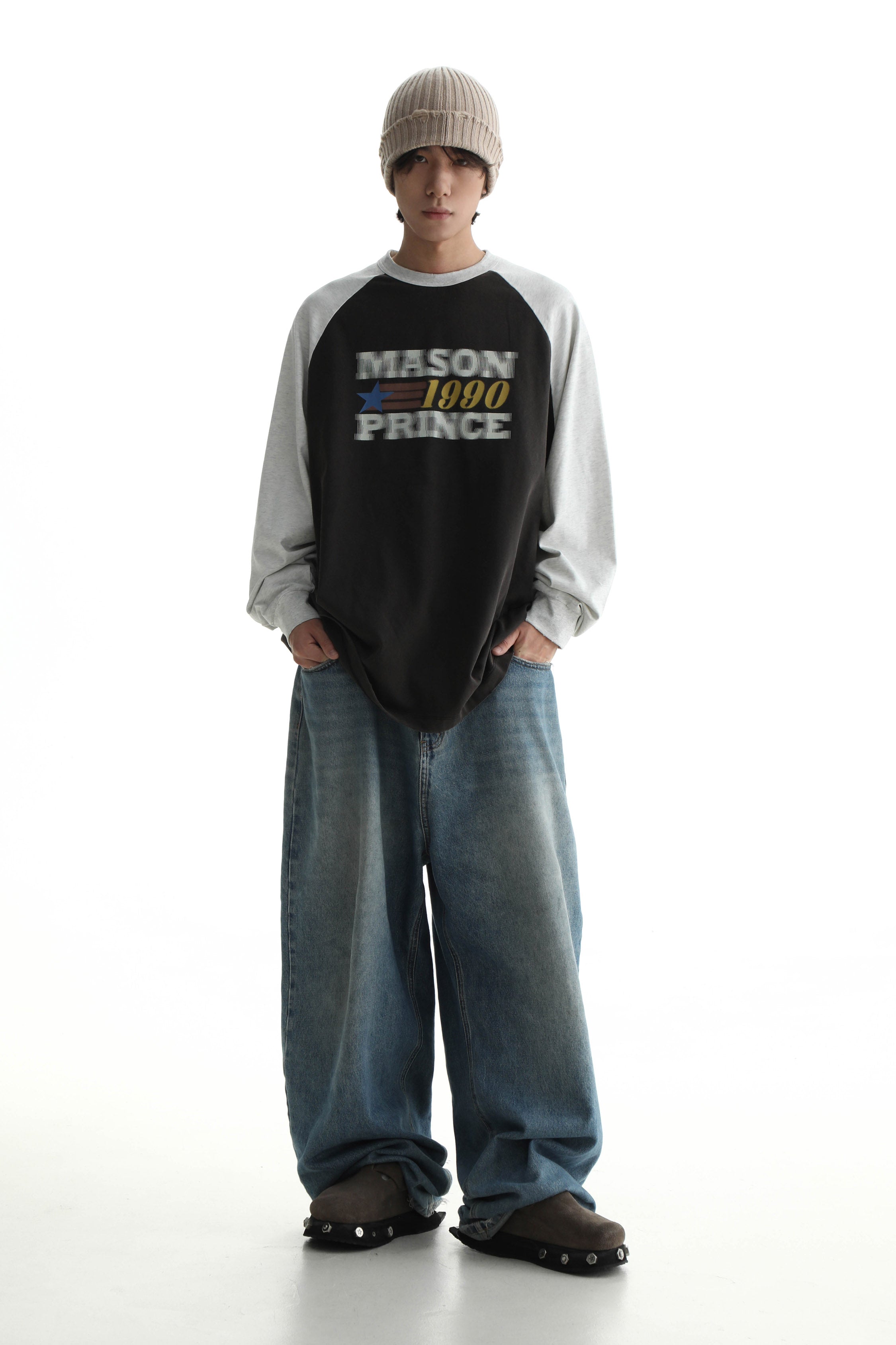 MASONPRINCE "1990" Contrast Long Sleeve