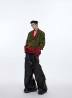 CulturE Contrast Textured V-Neck Sweater