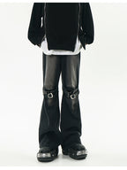 GCINIM Faded Buckle-Knee Jeans