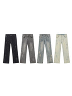 ICONSLAB Textured Spike Denim Jeans