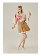 EMPTY REFERENCE Loose Floral Print Button-Up Shirt