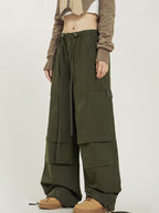 CTB Pleated Baggy Cargo Pants