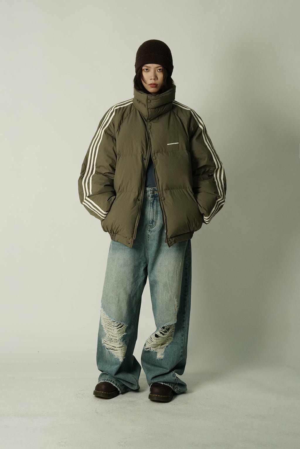 MASONPRINCE Striped Puffer Jacket