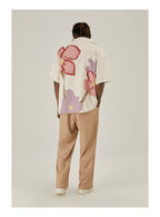 EMPTY REFERENCE Loose Floral Print Button-Up Shirt