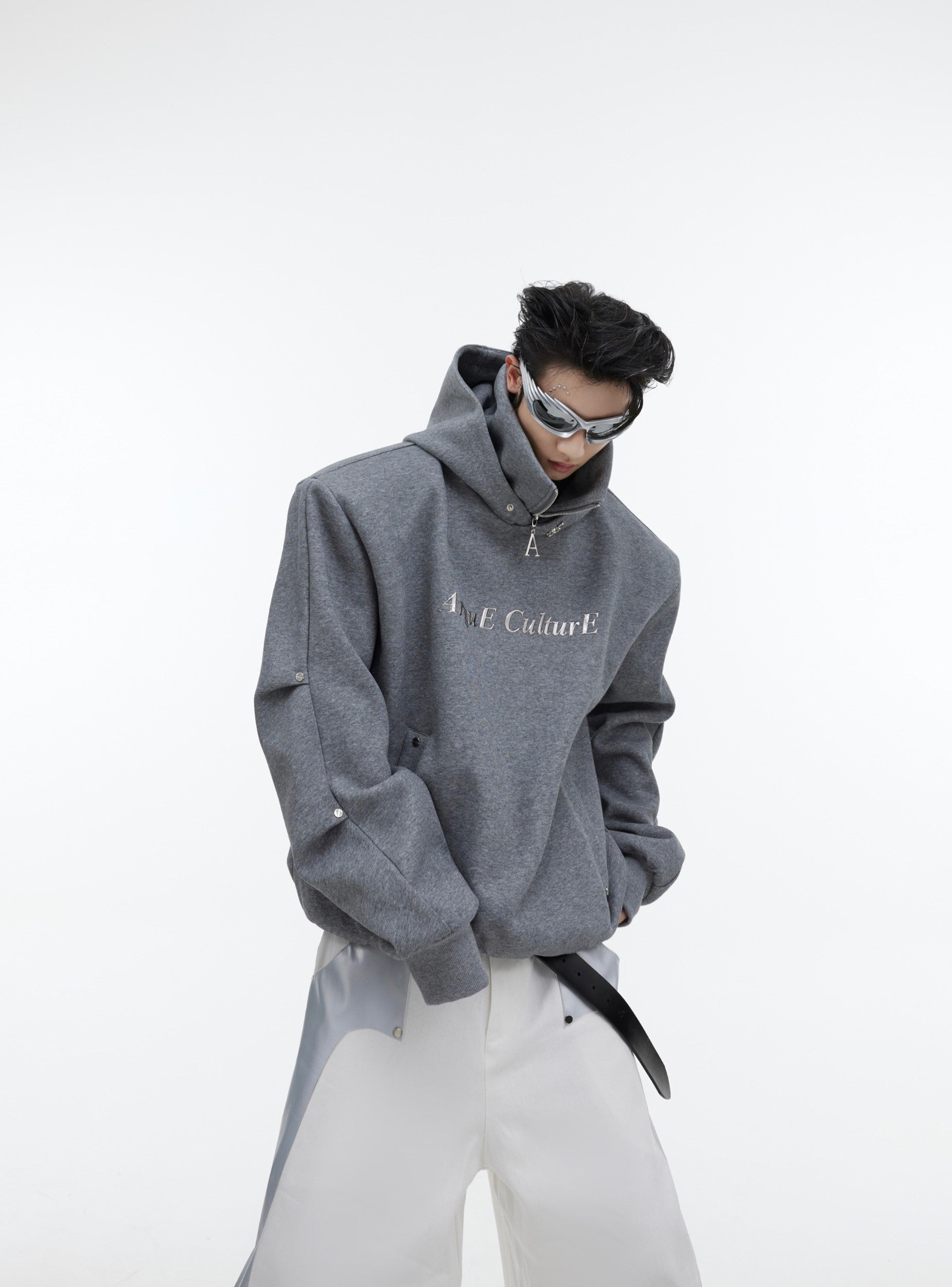 CulturE Silver-Studded Logo Hoodie
