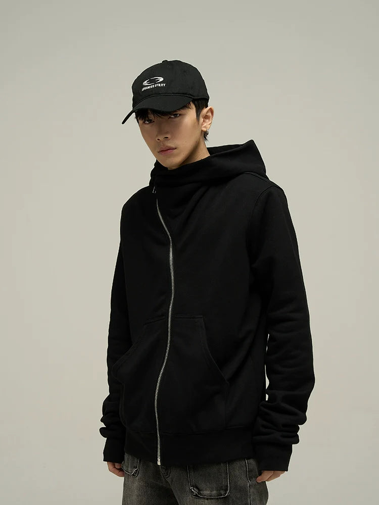 HJK Exclusive Asymmetrical Zip Hooded Jacket