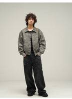 WLNEXT Distressed Faux Leather Jacket