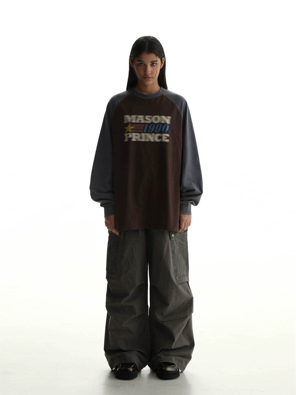MASONPRINCE "1990" Contrast Long Sleeve