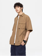 GTRG Paneled Button-Up Shirt