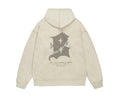 BJHG Embroidered Thorns Suede Hoodie