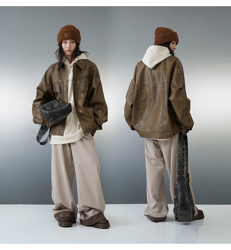 BJHG Vintage Motorcycle Jacket
