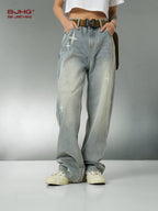 BJHG Star Spike Washed Denim Jeans
