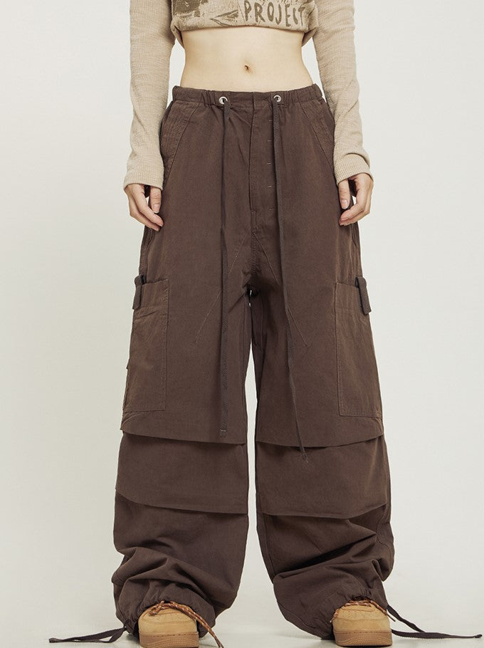 CTB Pleated Baggy Cargo Pants