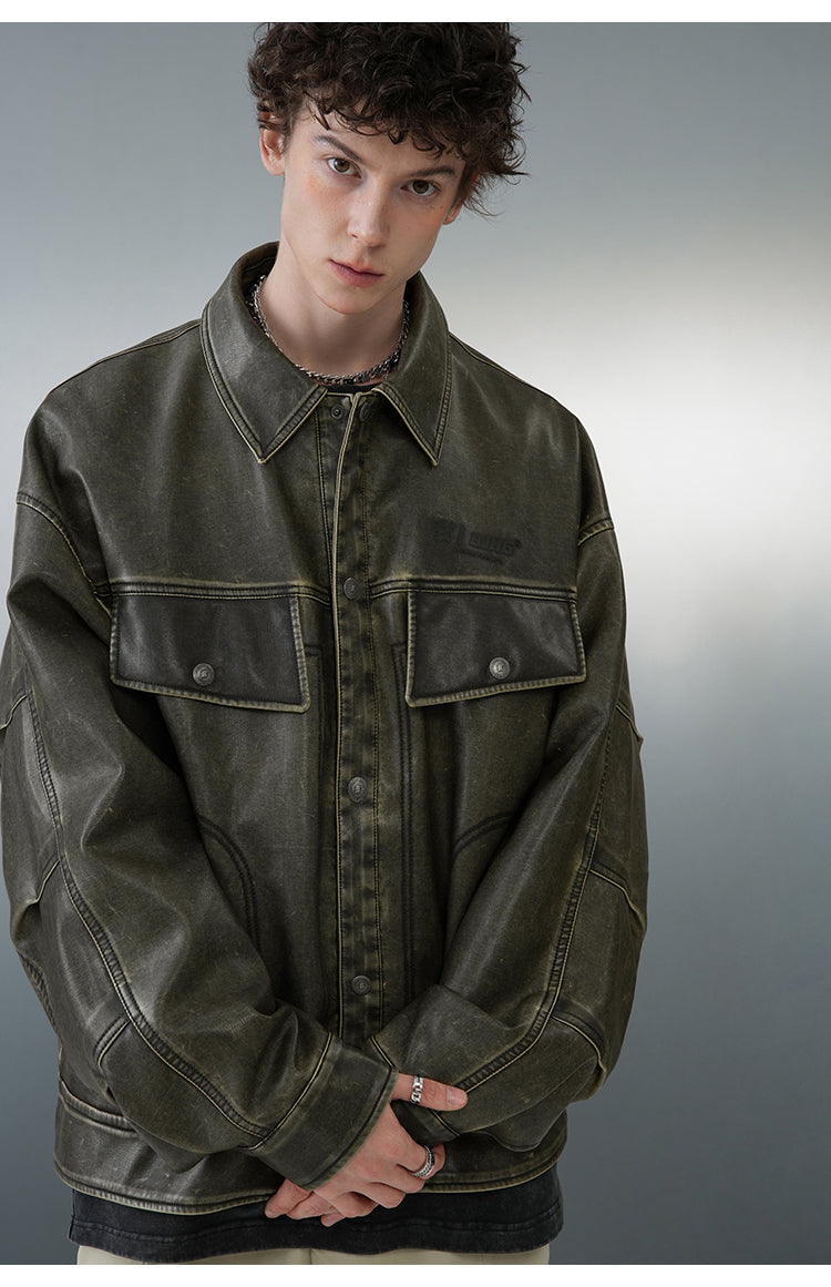 BJHG Vintage Motorcycle Jacket