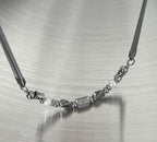 MINBIN Silver Beaded Snake Chain Necklace