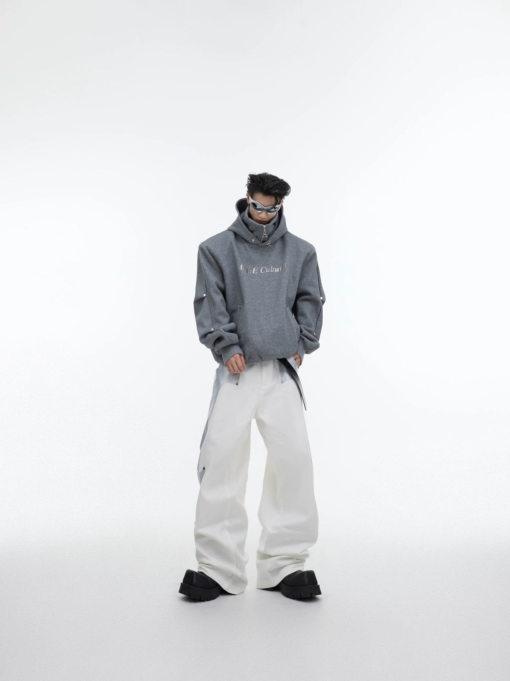 CulturE Silver-Studded Logo Hoodie