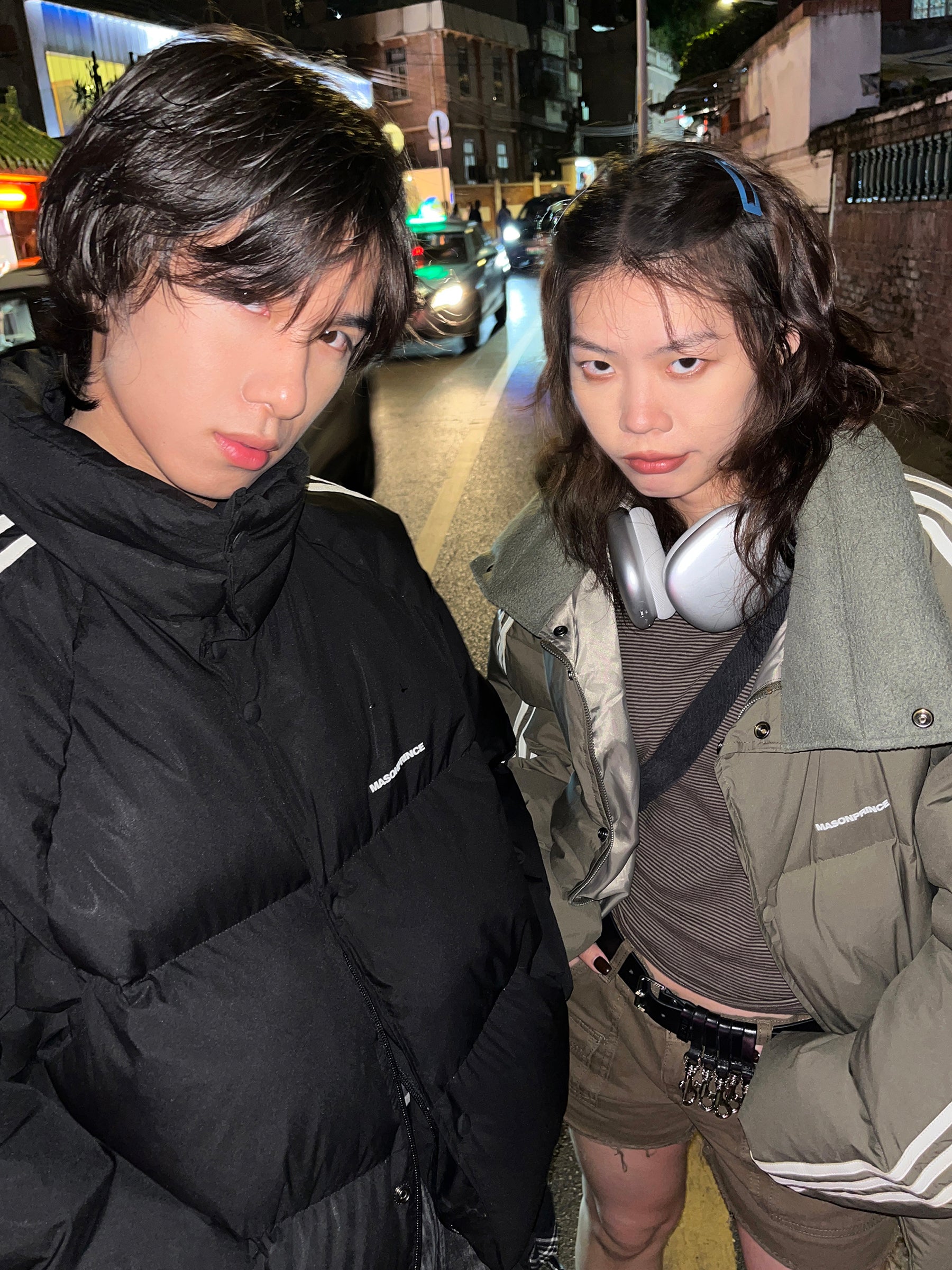 MASONPRINCE Striped Puffer Jacket