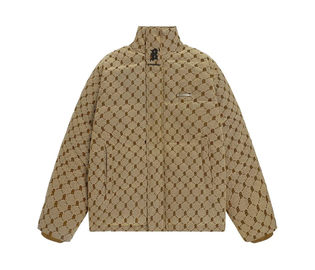 BJHG Monogram Print Puffer Jacket