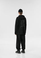 BJHG Embroidered Thorns Suede Hoodie