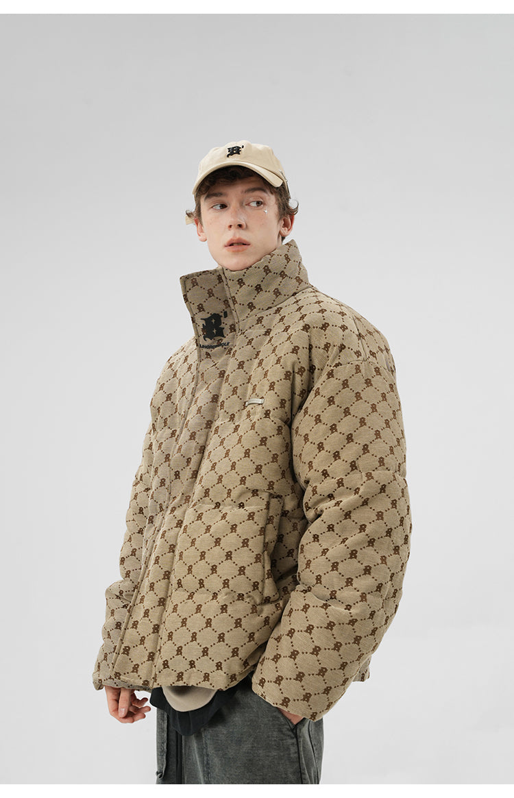 BJHG Monogram Print Puffer Jacket