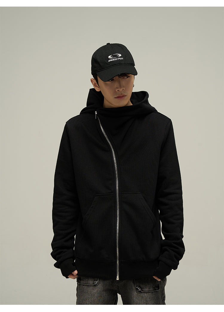 HJK Exclusive Asymmetrical Zip Hooded Jacket