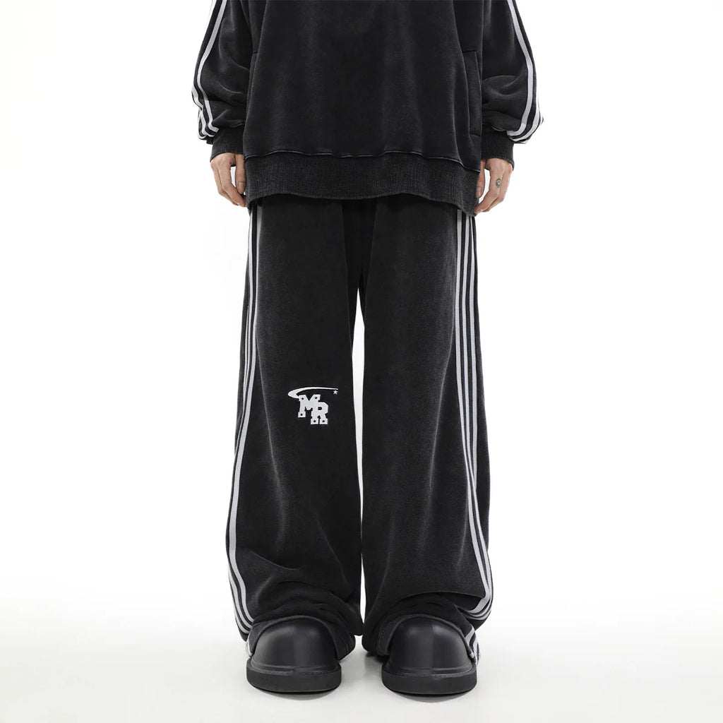 MRNEARLY Wide Leg Track Pants
