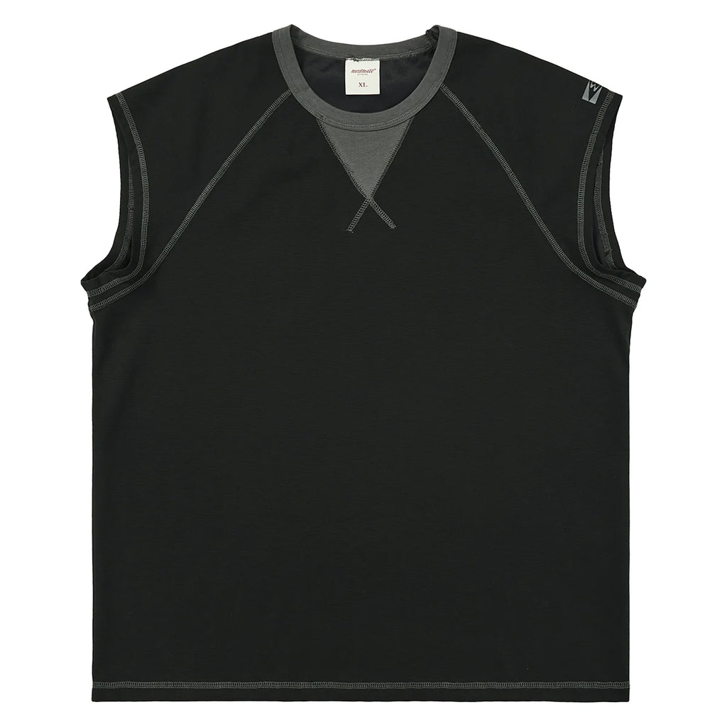 Mentmate Contrast Stitched Sleeveless Tee